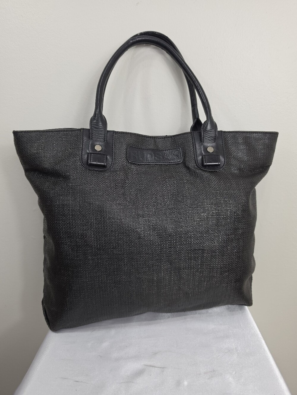 RUDSAK Black Textured Leather Tote